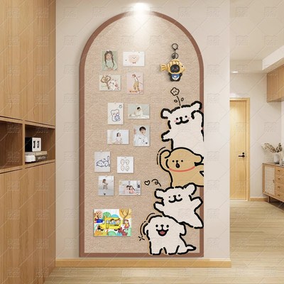 毛毡板墙贴照片墙展示墙背景板玄关走廊客厅卧室拍立得钥匙玩偶挂