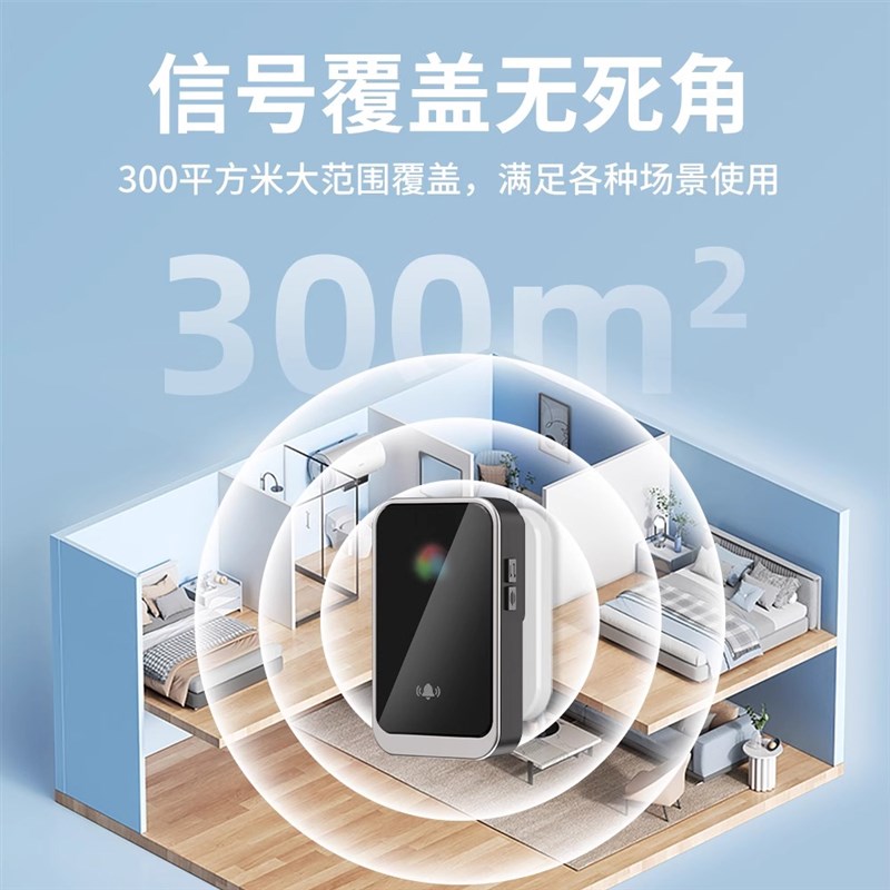 门铃家用无线超远距离电子遥控门铃免插电入户叮咚门钟老人呼叫器