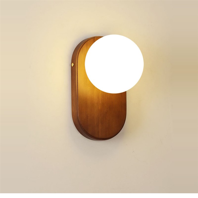 中古风卧室床头冰块玻璃壁灯美式复古走廊客厅带开关墙灯楼梯壁灯