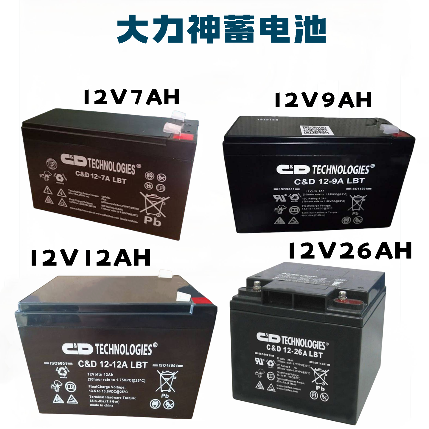 大力神蓄电池铅酸免维护储能电源