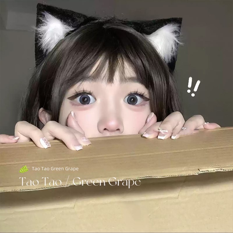 黑色猫耳朵发箍女可爱兽耳发夹cos毛绒耳朵猫咪头箍万圣节头饰