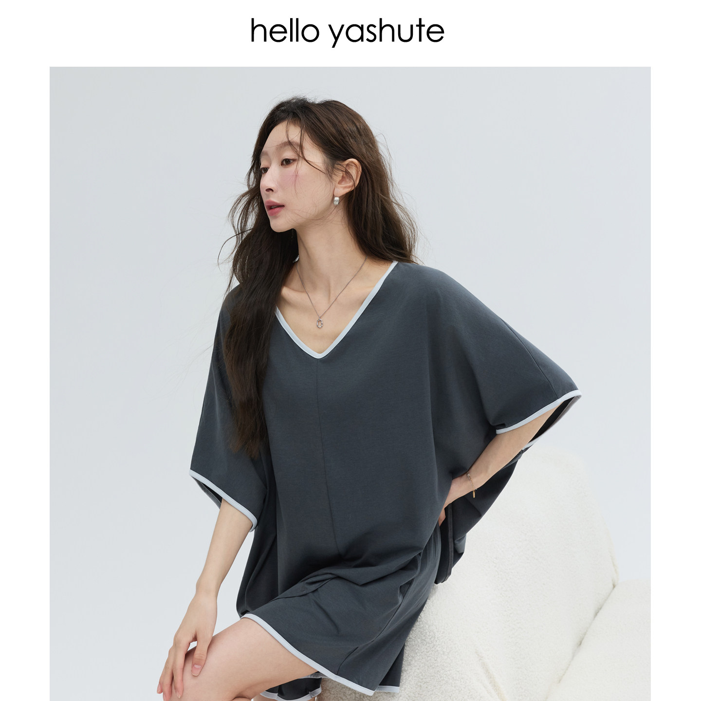 睡衣女夏带胸垫可外穿凉感薄套装