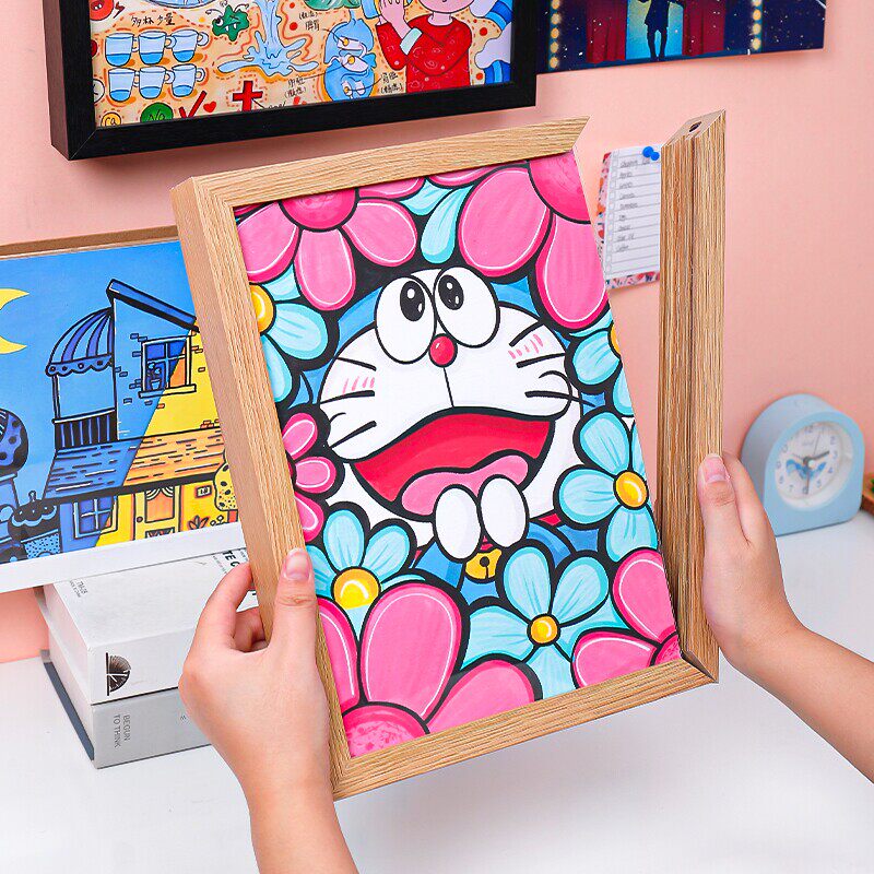 磁吸快拆画框儿童收纳展