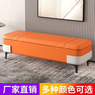 店收纳储物凳子长条沙发凳家用门口科技布换鞋 床榻床尾凳卧室鞋 凳