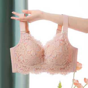 大胸显小内衣女薄款 文胸罩 全罩杯调整型聚拢收副乳上托防下垂大码