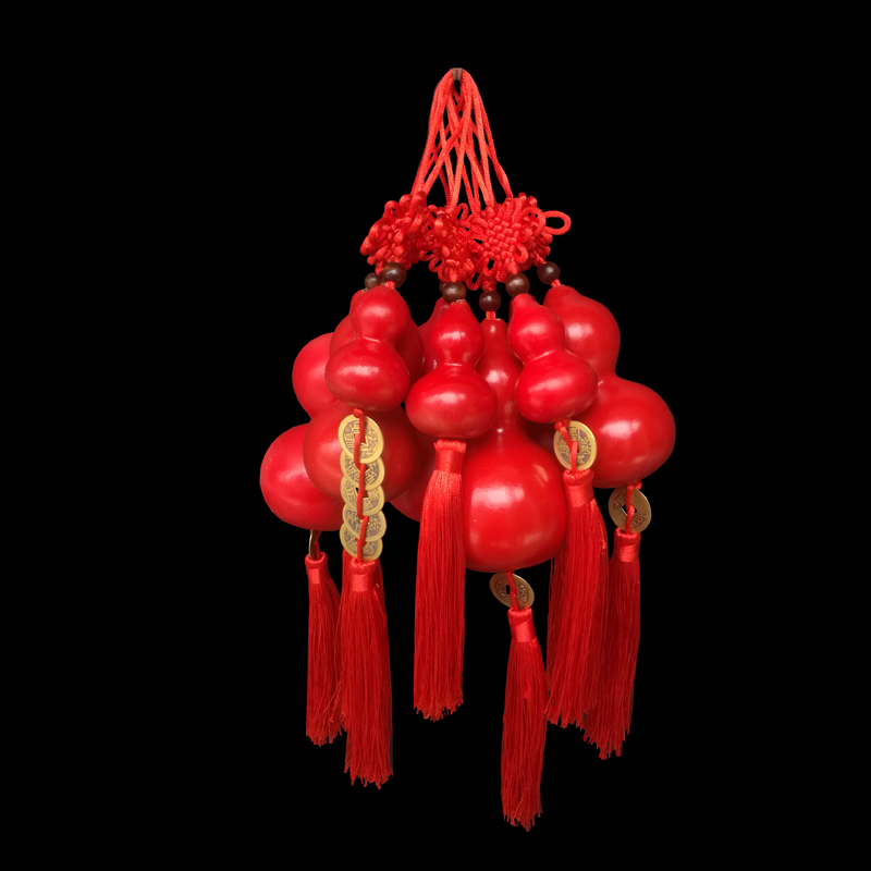 红葫芦客厅天然招财家居公司迷你门冲装饰横梁镇宅真小葫芦挂件