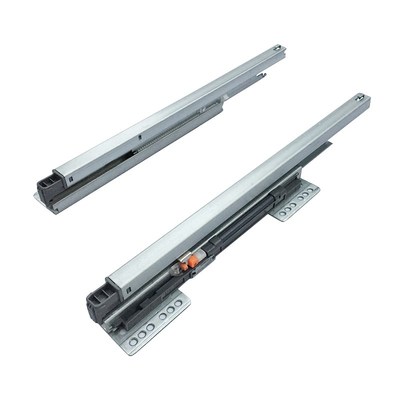 厨房拉篮用五金配件阻尼轨道滑轨碗柜 底装导轨橱柜抽屉底部滑道