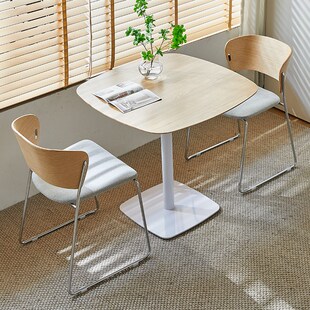 实木小方桌休闲商用休息区接待洽谈桌椅组合书吧奶茶店咖啡厅桌椅