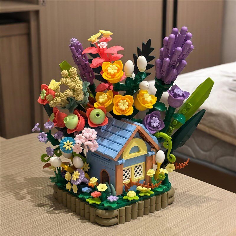 街景积木a小屋小颗粒益智拼装玩具2025新款女生高颜值仙气手工礼