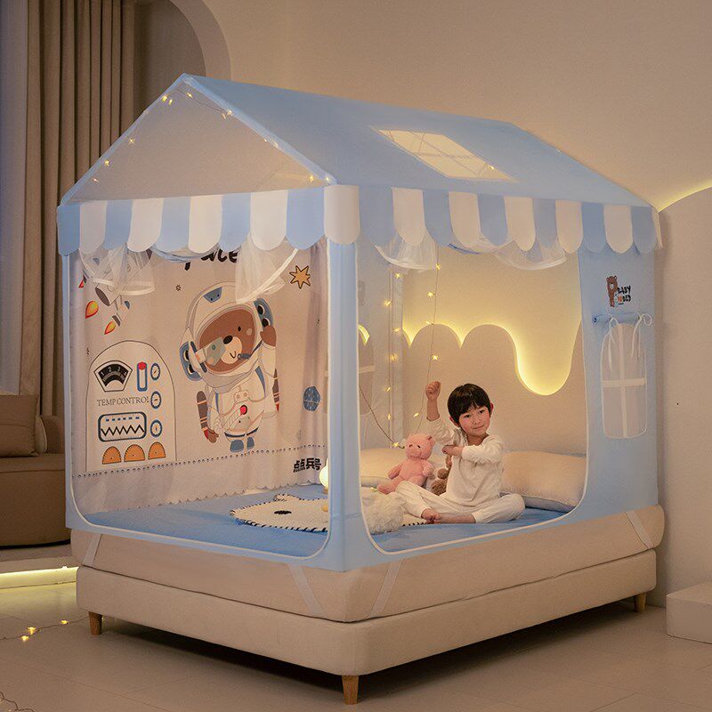 2024儿童蚊帐夏季家用防摔全底婴儿宝宝支架加粗加厚U型床上帐篷