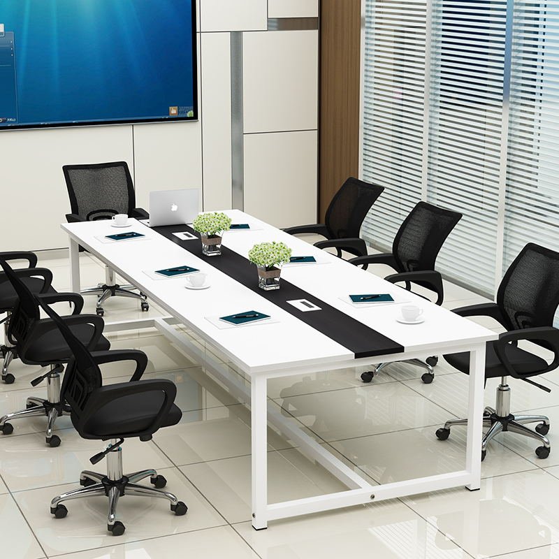 现货速发小会议桌6人酒店白色长桌20人小型会议桌4人简单10人公司