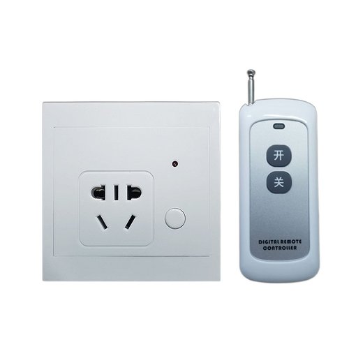 一开5五孔86型墙壁插座遥控开关面板遥控家用墙插五孔无线随意贴