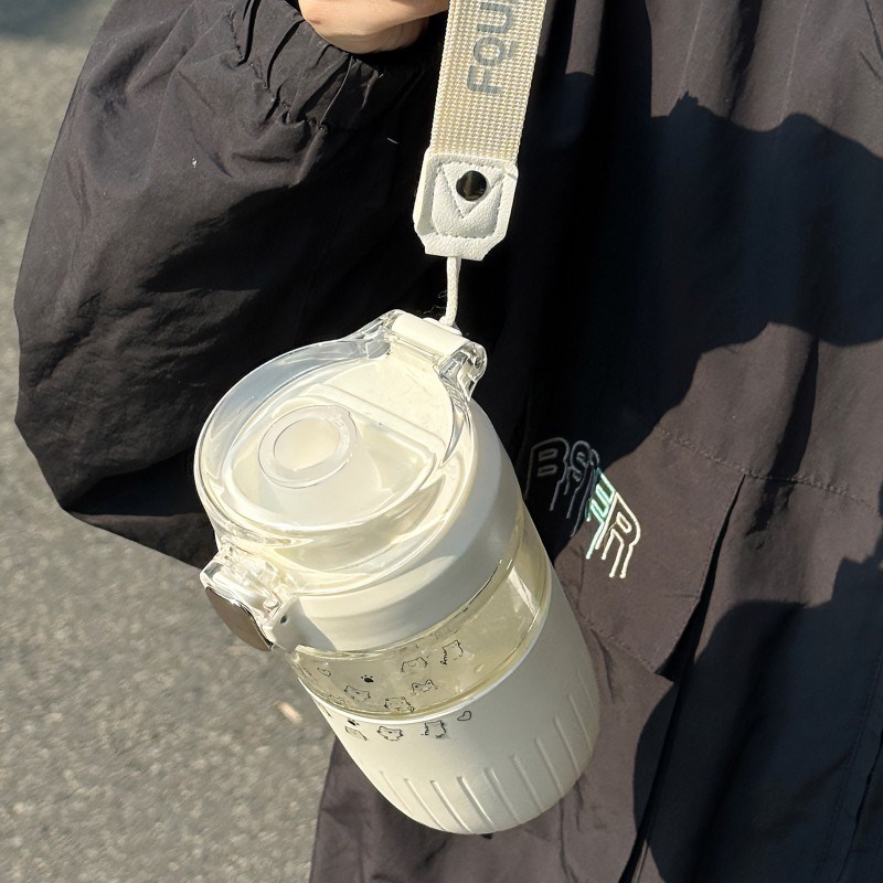 高颜值耐高温女生夏季防烫带茶隔咖啡杯泡茶杯学生上学水杯子