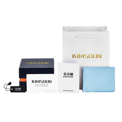 KIMSDUN/金诗顿 翻盖手表盒黑色手表盒子方形礼品包装盒礼盒盒
