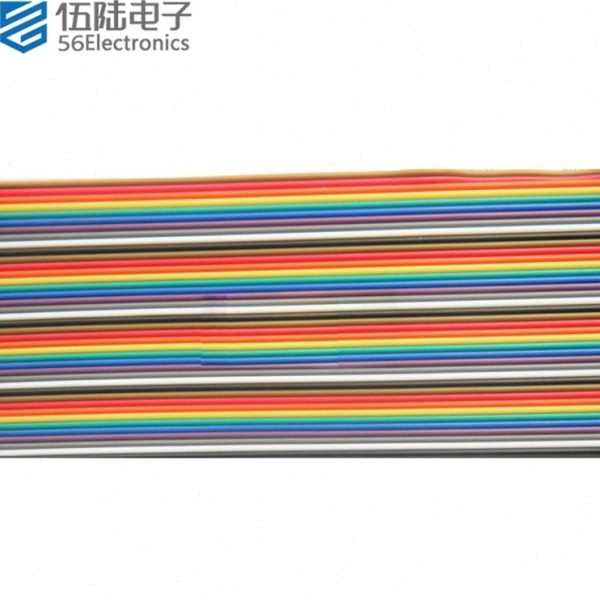 压可彩色软排线头P402.54头排线 彩排线 连接线 F子 杜邦 1米 C