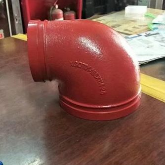 G沟槽异径变径弯头 沟槽大小弯头 114X165弯头 165X114沟槽弯头