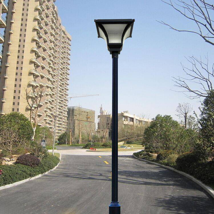 新中式市电庭院灯户外防雨四方形灯具灯头3米led30瓦庭院路灯