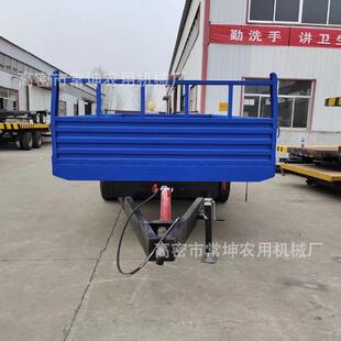 厂家供应用挂车 农作物输运车10吨自草卸箱板拖车 稻饲农料翻斗车