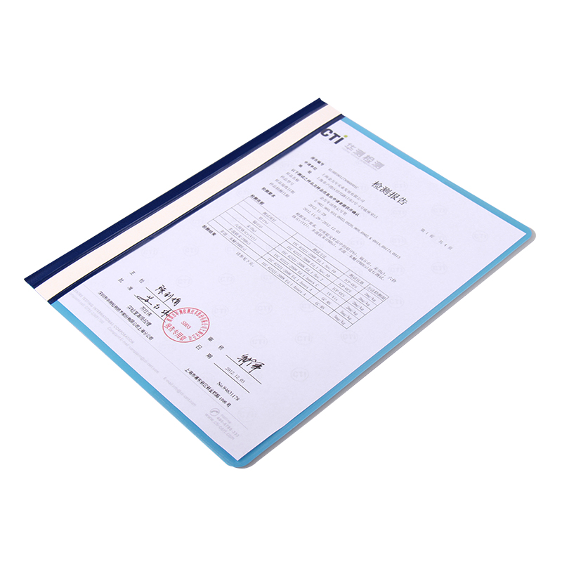 A4透明彩色装订两页夹 两孔夹 打孔文件夹 活页夹 LW320 报告夹装