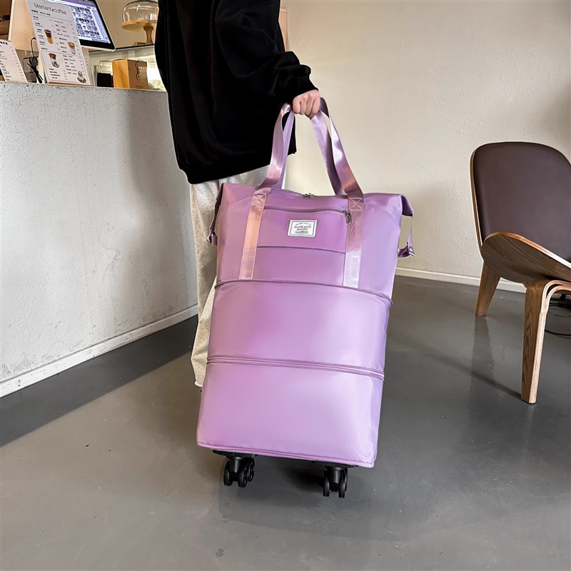 大容量旅行包女带滑轮健身短途旅游学生住校可套拉杆箱便携收纳袋