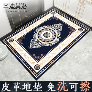 进门门口脚垫可裁剪门垫皮革防水防滑地毯 入户门地垫可擦免洗欧式