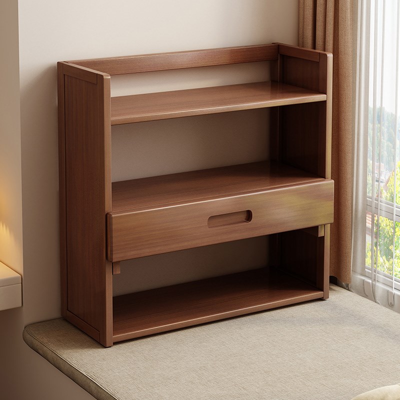 飘窗书架桌面置物架窗台阳台收纳储物柜简易多层家用书桌上小书柜