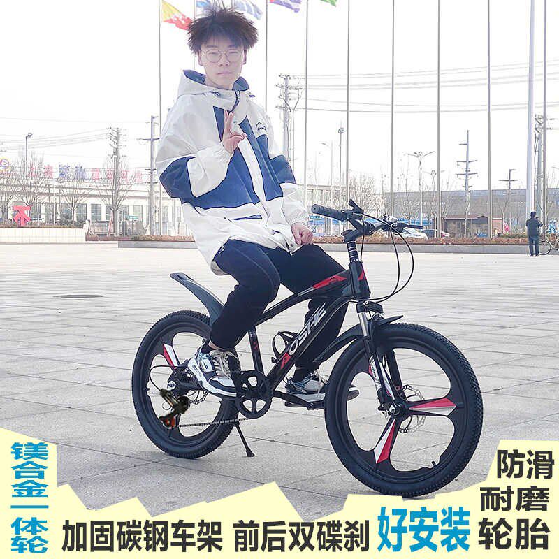 实心胎儿童山地自行车学生女孩碟刹减震变速一体轮男孩20-2Z2-24