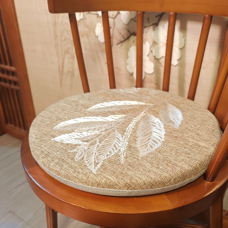 圆形坐垫现代简约藤椅垫餐椅垫欧式美式坐垫鼓凳木墩垫防滑可定制