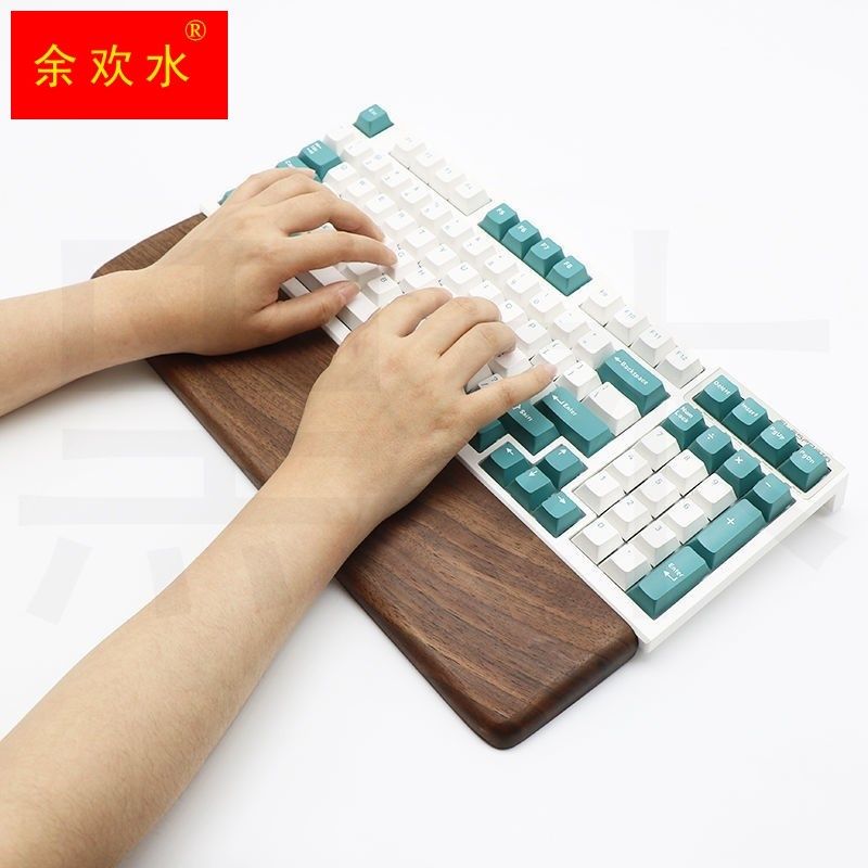 新款机械电竞键盘腕托掌托黑胡桃实木原木护腕垫手托垫定制68/84/