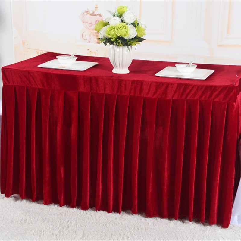 公司酒店会议室桌布桌套桌罩丝绒布展会签到台裙办公活动长条桌布