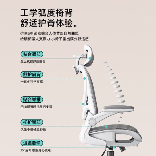 办公椅职员c电脑椅 人体工学椅久坐不累座椅 办公室椅子宿舍电竞