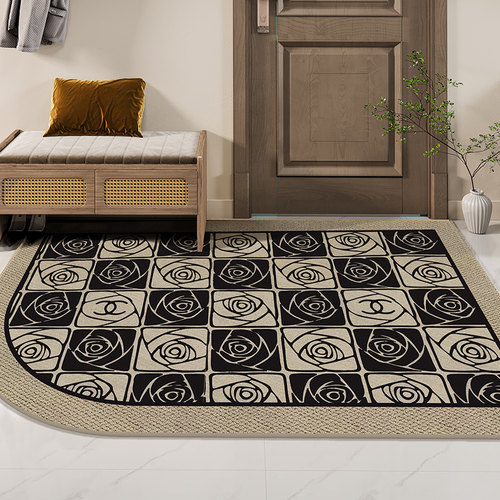 圆角中古地垫入户门进门地毯门口家用门垫防滑客厅高级玄关脚垫子