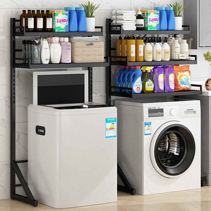 洗衣机置物d架落地多层卫生间阳台浴室收纳波轮滚筒洗衣机上方层