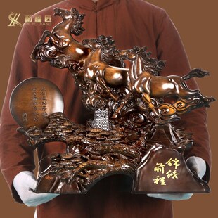 招财马摆件锦绣前程办公室桌装饰品客厅摆设公司乔迁新店开业礼品