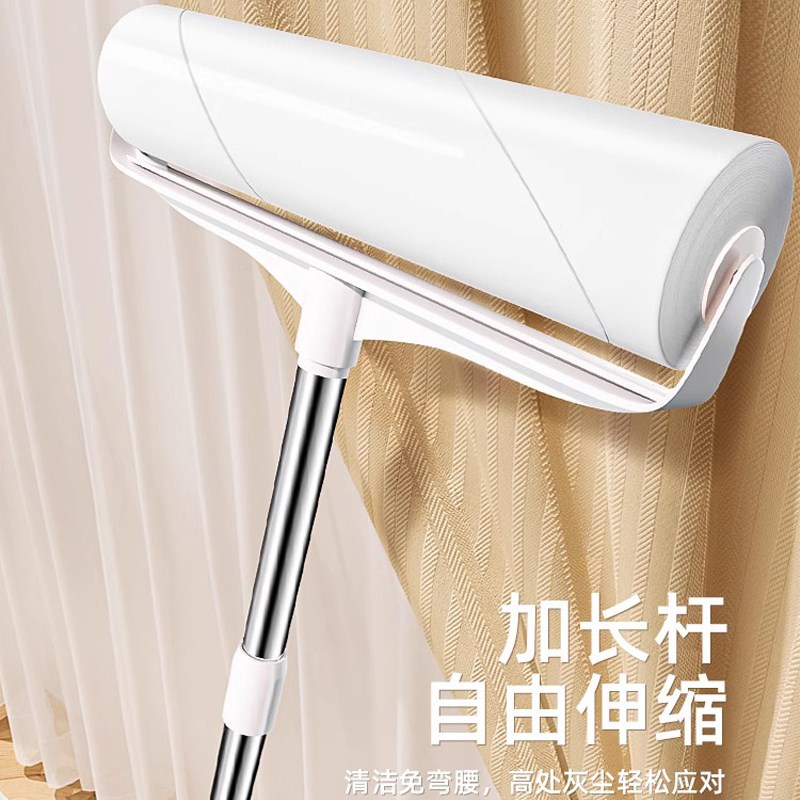 粘毛器滚筒长杆滚刷猫替换大黏沾床上扫地板灰尘吸头发神器可撕纸