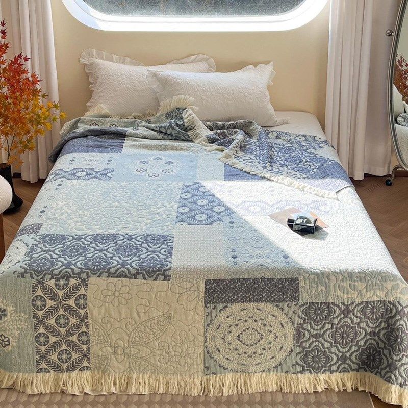 纯棉毛巾被空调被沙发毯单人成人夏凉被全棉纱布可机洗空调毯床单