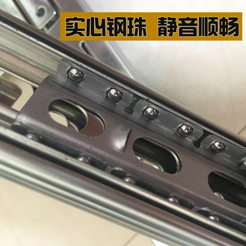 加厚衣柜推拉镜轨道三节导轨旋转折叠滑轨侧拉橱柜穿衣镜滑道配件