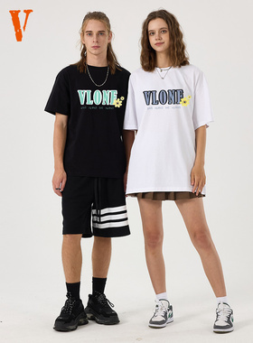 VLONE  2024夏季新款宽松K男女街头潮流T恤情侣款