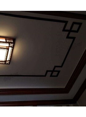 优选美式阴角线吊顶角线灯带线线条中式装饰实木天花顶线91330