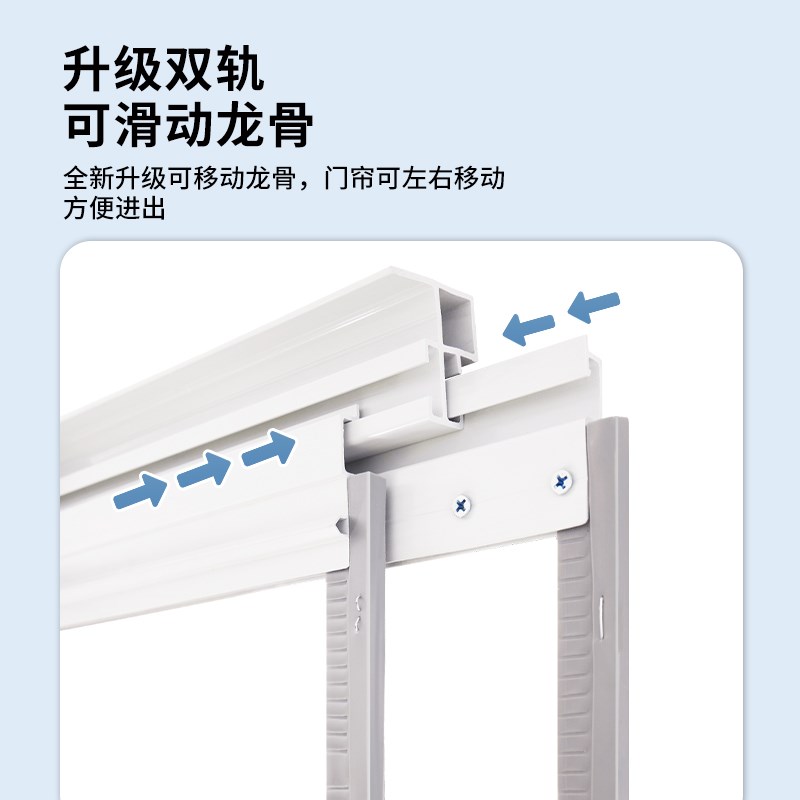 2025新款空调隔断帘防冷气夏季隔热挡风磁吸店铺商用PVC透明门帘