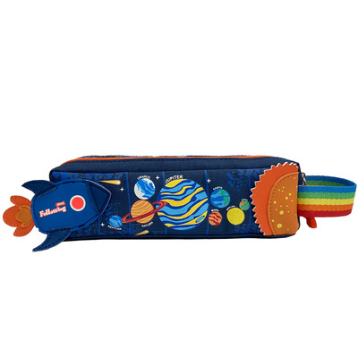 FH开学季小学生卡通造型手拎大容量收纳笔袋软壳文具盒文件袋