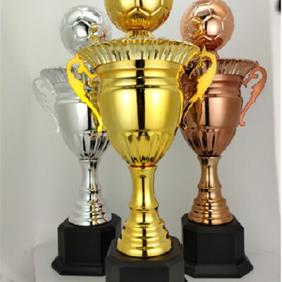 2024欧洲杯足球大奖杯现货比赛纪念大耳双耳奖杯定制球迷摆件