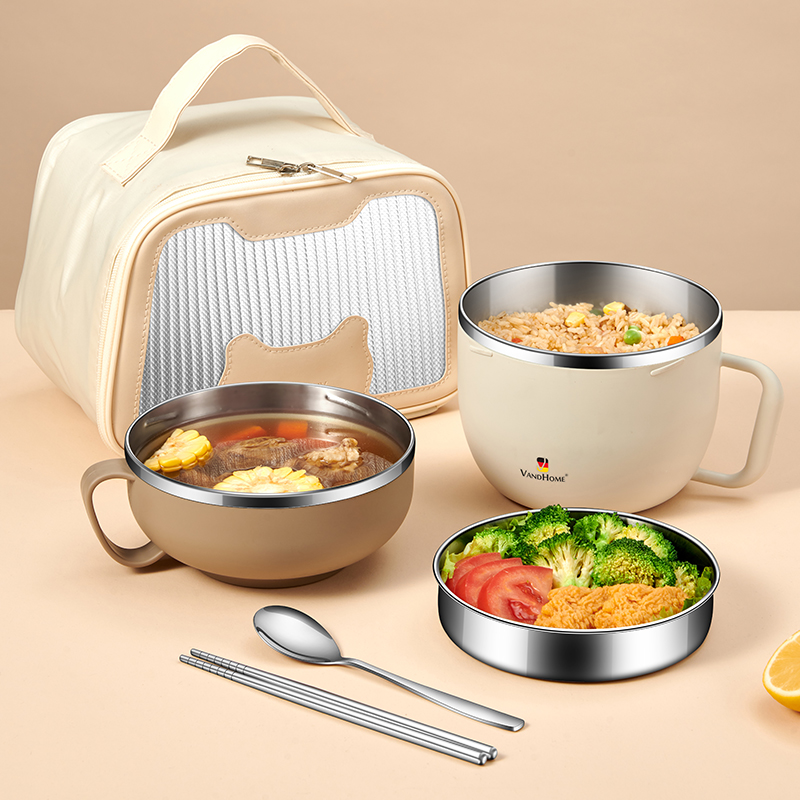 304不锈钢饭盒上班族学生专用不锈钢饭盒饭碗食堂打饭自带碗餐盒