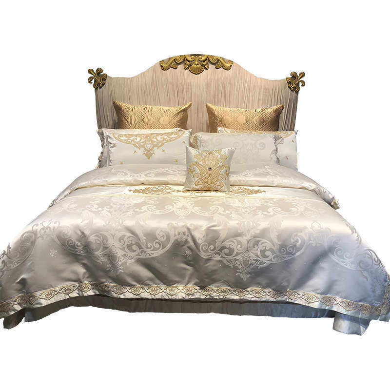 欧式床上用品 锦缎提花 多件套1.5/1.8m2.0m床品四六八十件套婚