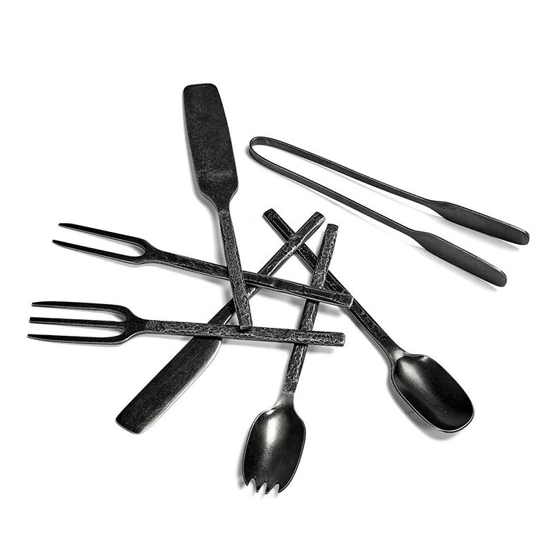 比利时Serax Merci复古锤纹不锈钢刀叉西餐餐具 水果叉家用食物夹