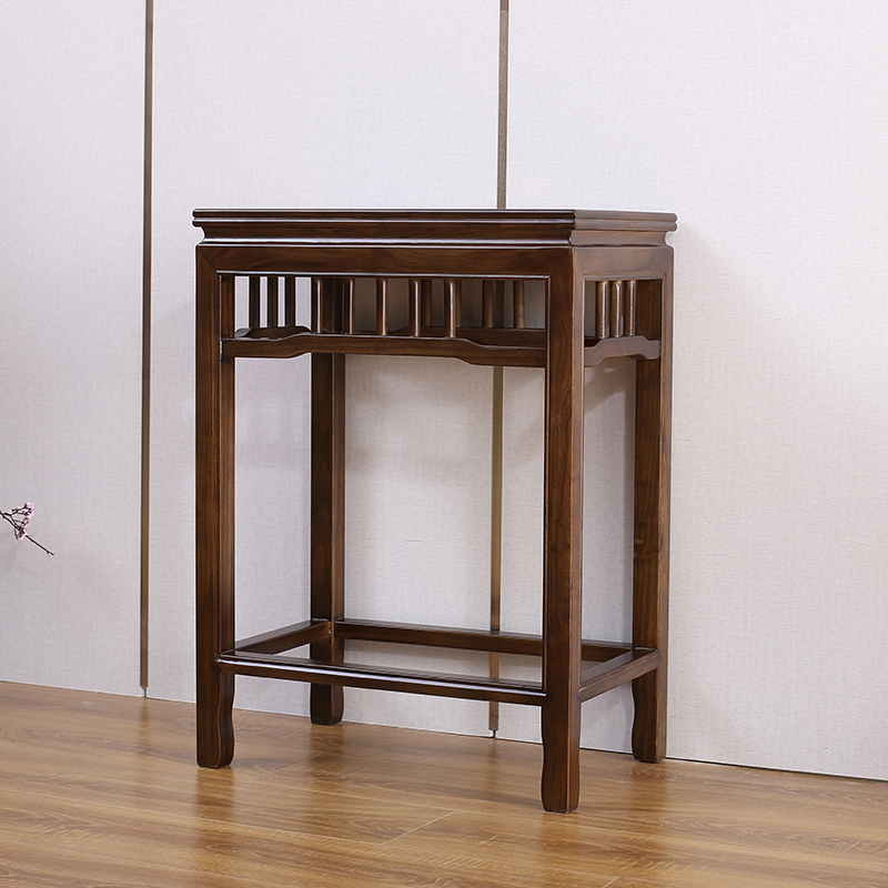 明清中式古典多层木质花架仿古实木花架方形架几置物架玄关奇石架