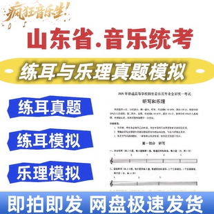 2025年山东省练耳听写音频真题乐理真题模拟试题