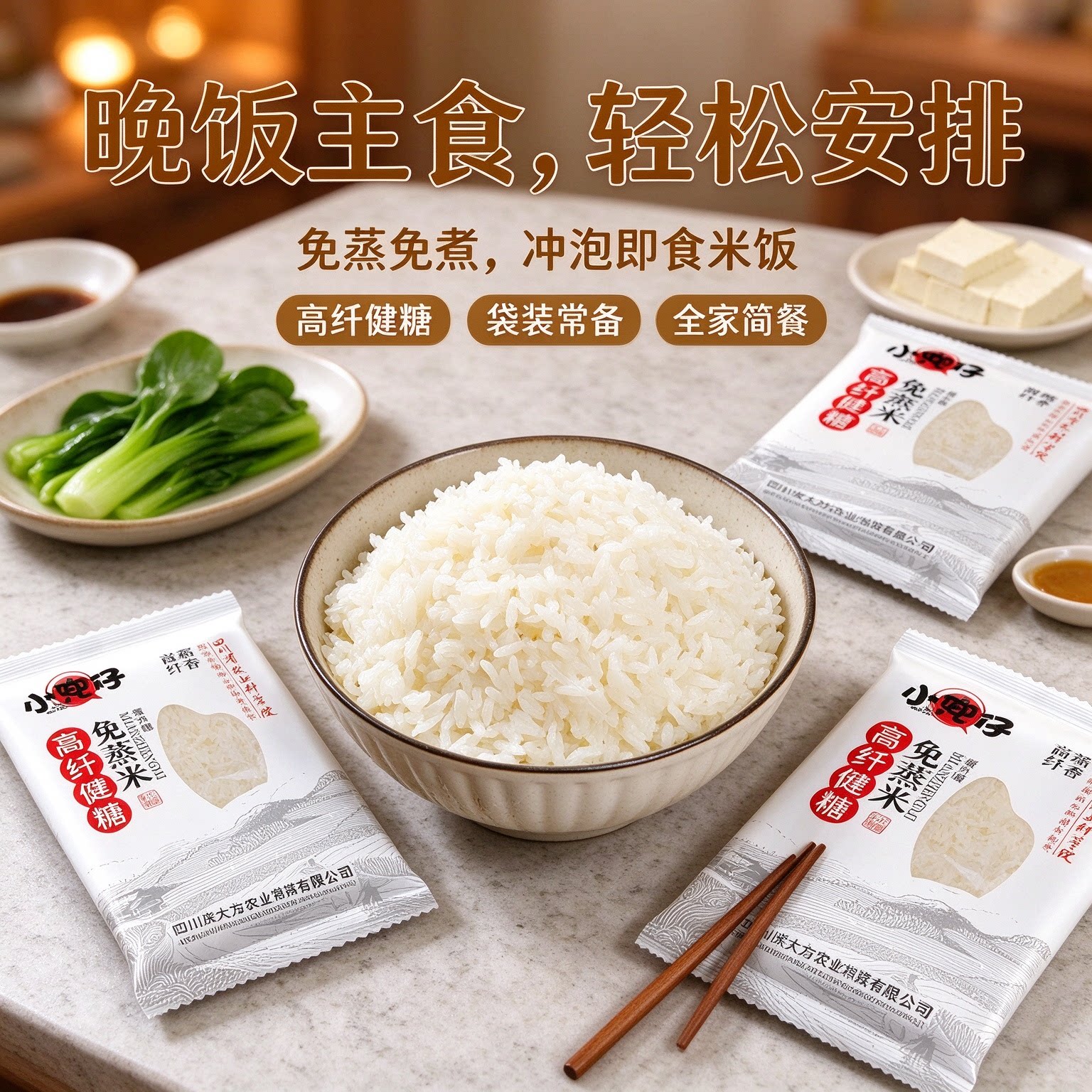 免煮冲泡米饭独立包装五谷杂粮孕妇低负担早餐膳食纤维轻食健康
