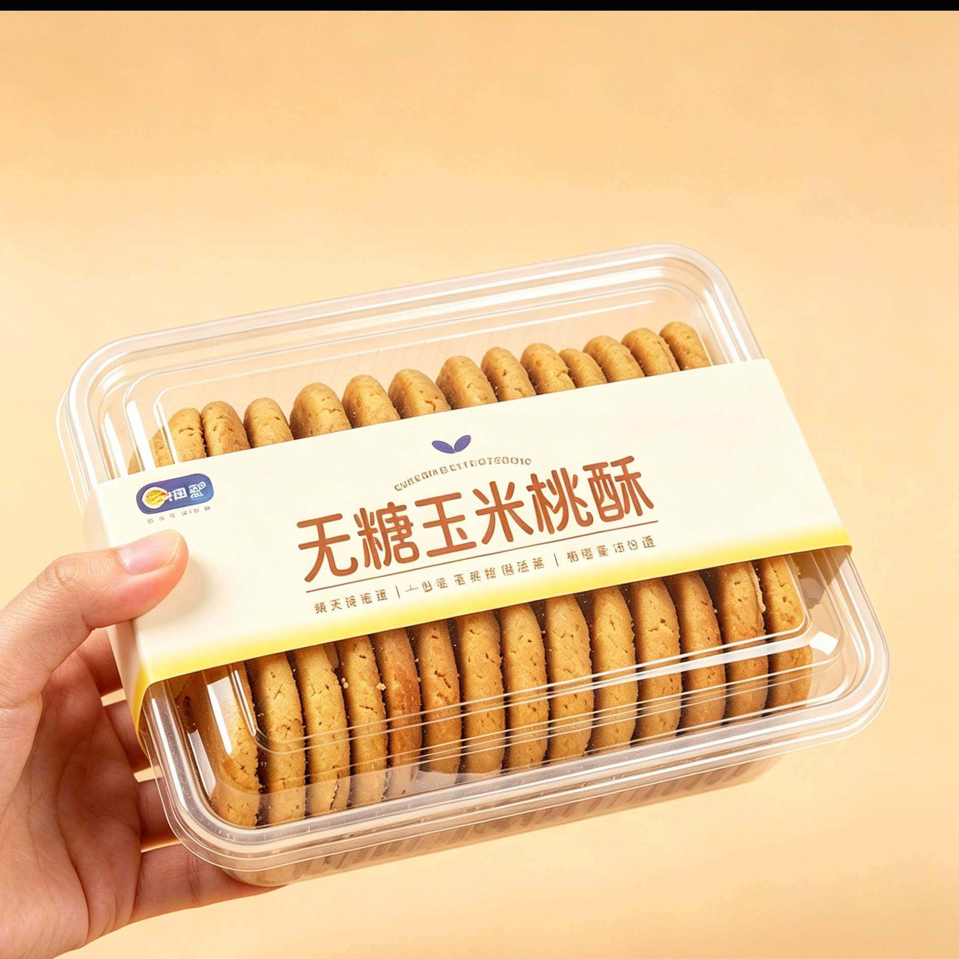 无糖玉米桃酥中老年孕妇传统中式糕点下午茶酥饼网红休闲小零食