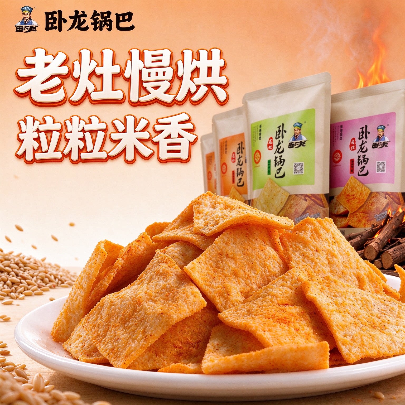 老式锅巴开袋即食宿舍办公室零食解馋休闲大礼包食品花椒小吃网红